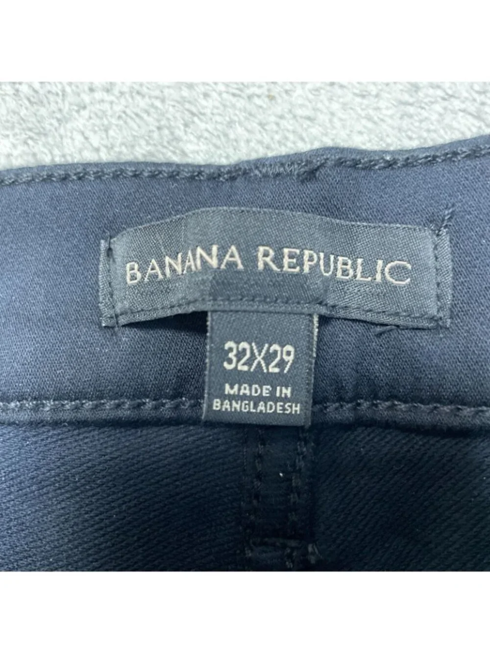 Banana Republic Men's 32X29 5 Pocket Black Pants Cotton Blend Stretch Slim e1519